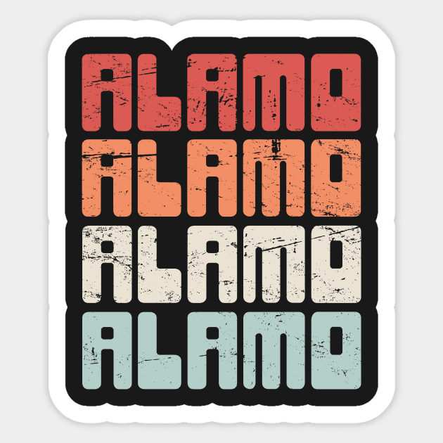 Retro 70s ALAMO Texas Text Sticker by MeatMan